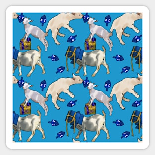 Hanukkah Goats Cute Silly Jewish Goat Friends Sticker